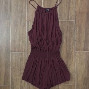 Brandy Melville Maroon Romper